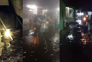 Sejumlah wilayah di Bandar Lampung diterpa banjir rob tiga malam (Istimewa).