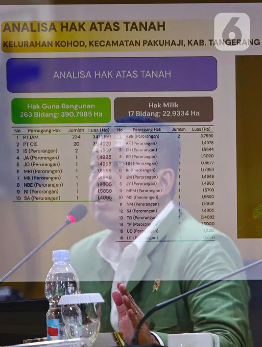 Menteri ATR/BPN Nusron Wahid menyebutkan dalam program 100 hari kerja, kementeriannya telah berhasil menangani 5.973 kasus sengketa tanah. (Liputan6.com/Angga Yuniar)