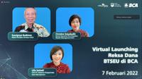 Virtual launching reksa dana BTSEU di BCA, Senin (7/2/2022) (Foto: Istimewa)