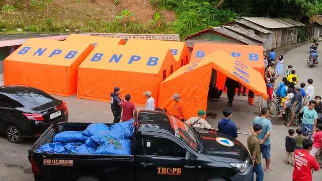 Badan Penanggulangan Bencana Daerah (BPBD) Kabupaten Sukabumi melakukan langkah cepat untuk memitigasi dampak bencana pergerakan tanah di Kampung Cijambe, Desa Bantargadung.