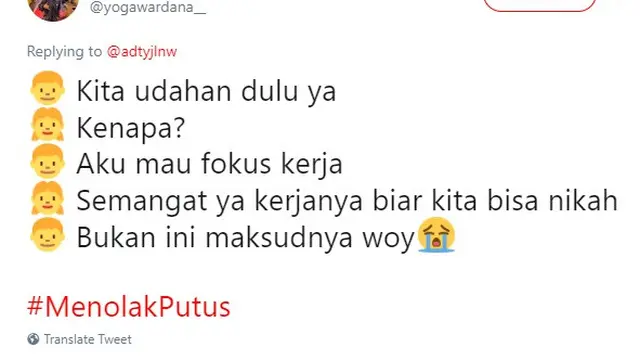 menolak putus
