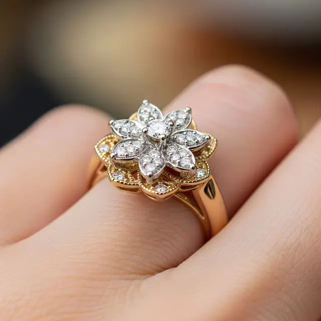 Cincin Emas 10 Gram Desain Mewah