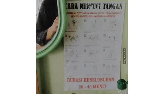 6 Tulisan di Tempat Cuci Tangan Ini Bikin Tepuk Jidat