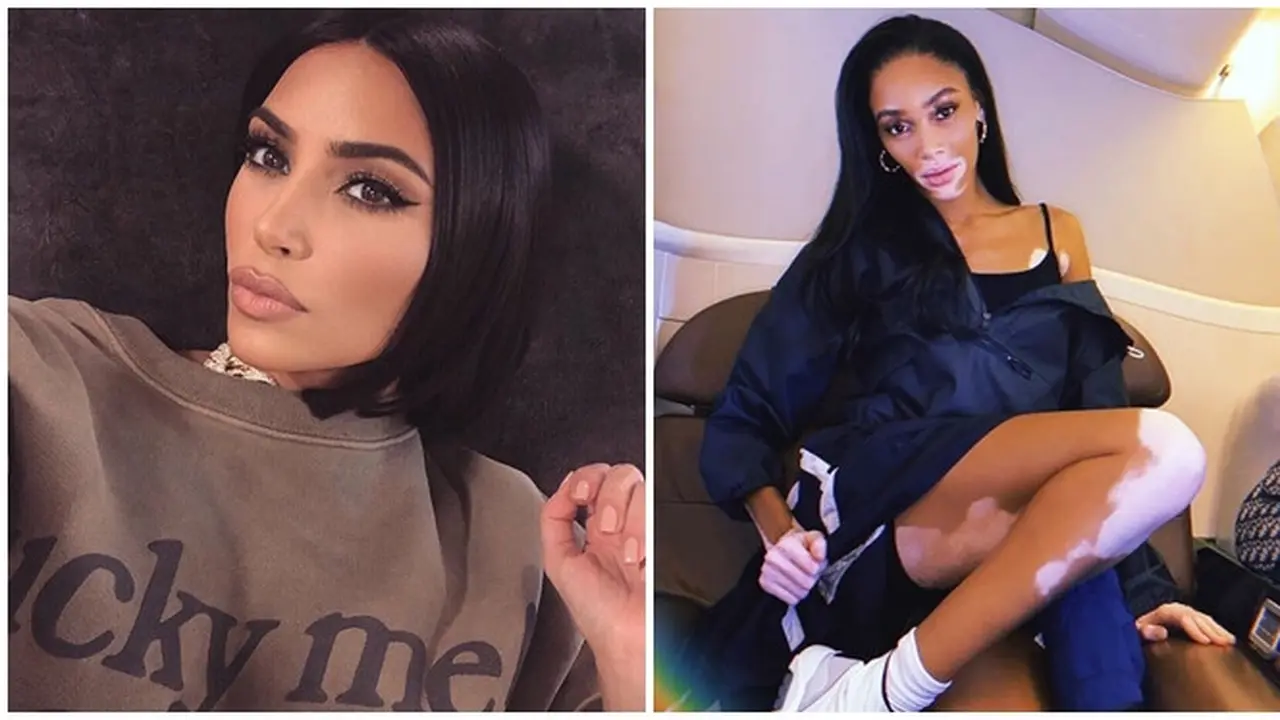 Kim Kardashian dan Winnie Harlow