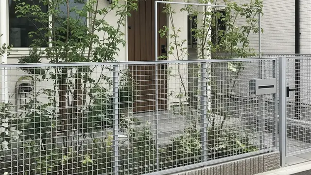 Pagar Rumah Minimalis Tanpa Tembok Depan (AI)