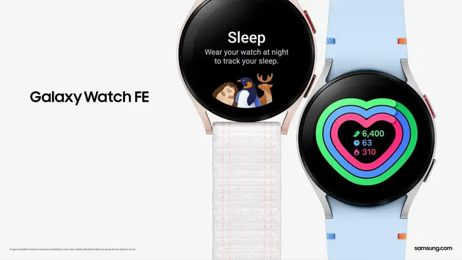 Samsung Galaxy Watch FE yang dirancang untuk memperluas pengalaman kesehatan canggih dan menyeluruh bagi pengguna. (Foto: Dokumen/Samsung)
