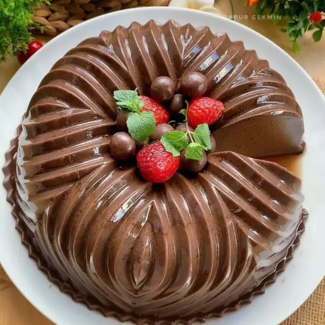 Puding Cokelat Pekat.  foto:  Instagram @dapur.cekmin