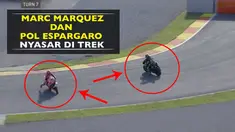 Marc Marquez dan Pol Espargaro alami hal lucu di sirkuit, Ricardo Tormo, Valencia, keduanya salah belok di tikungan 7 dan harus putar balik.