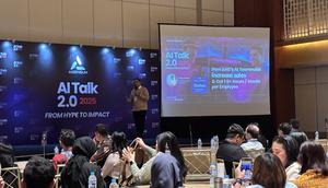 Vivek Thomas, Managing Director AiSensum, saat memaparkan data di Forum "AI in Action" di Thamrin Nine, Jakarta. (Doc: Istimewa)