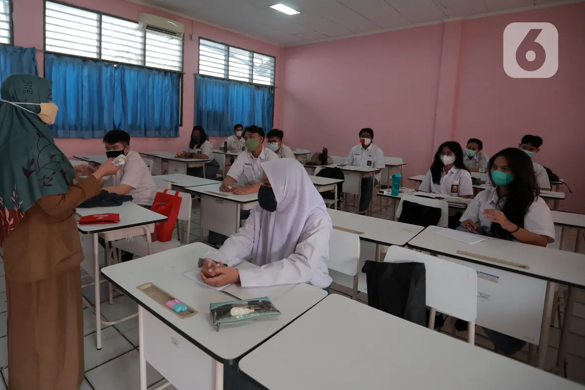 FOTO: Uji Coba Pembelajaran Tatap Muka di Tangerang