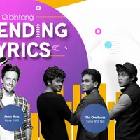 Dari duet maut Yura-Reza Rahadian sampai Jason Mraz, intip Bintang Trending Lyrics pekan ini. (Desain: Muhammad Iqbal Nurfajri/Bintang.com)
