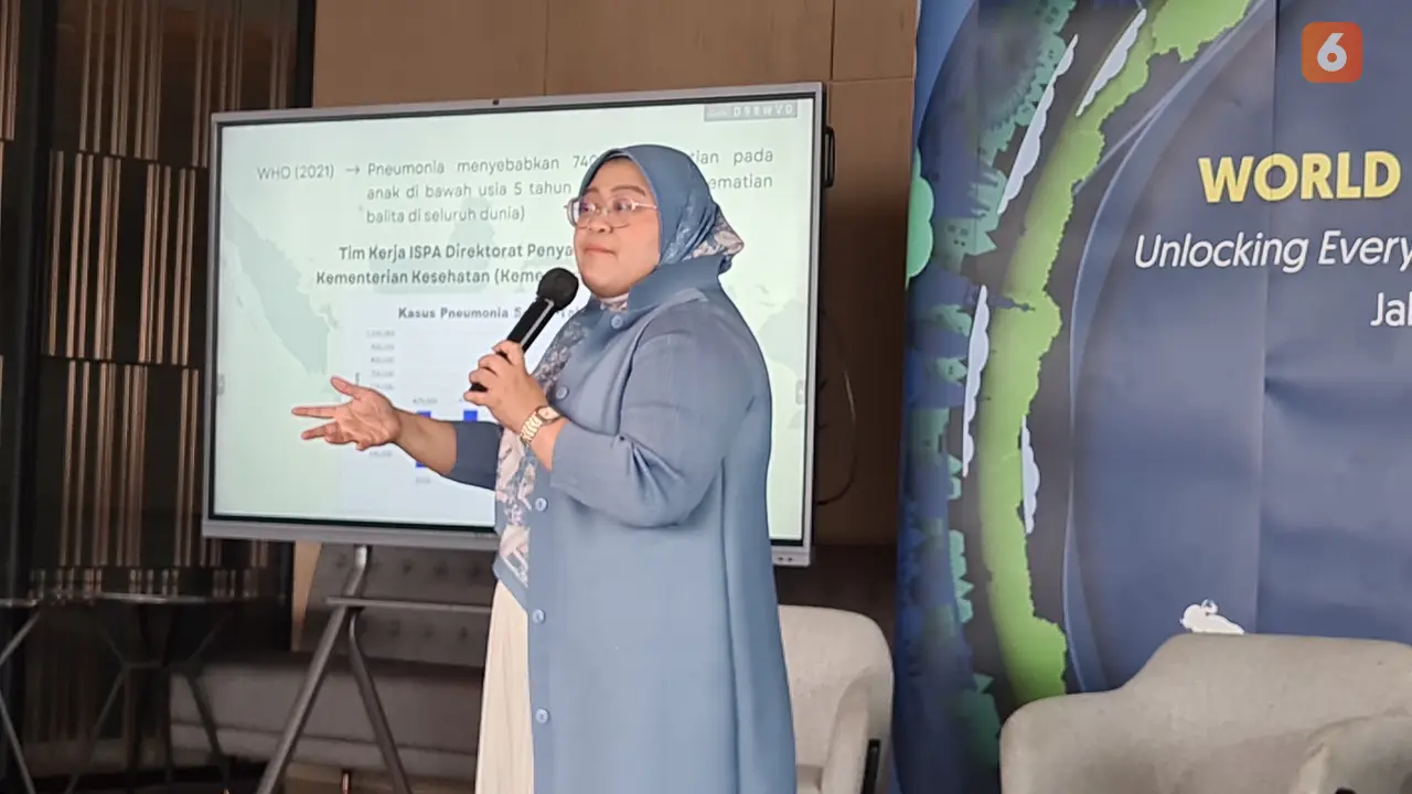 dr. Kanya Ayu Paramastri  dalam kegiatan Media Session World Pneumonia Day 2025 dengan tema “Unlocking Every Breath: Together Against Pneumonia”, Jakarta Pusat, Senin (10/11/2025).
