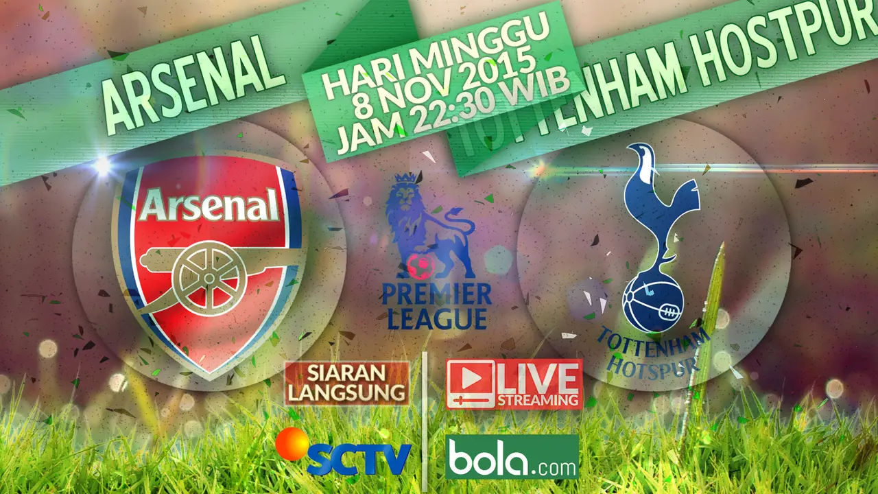 Arsenal vs Tottenham Hotspur (Bola.com/Samsul Hadi)