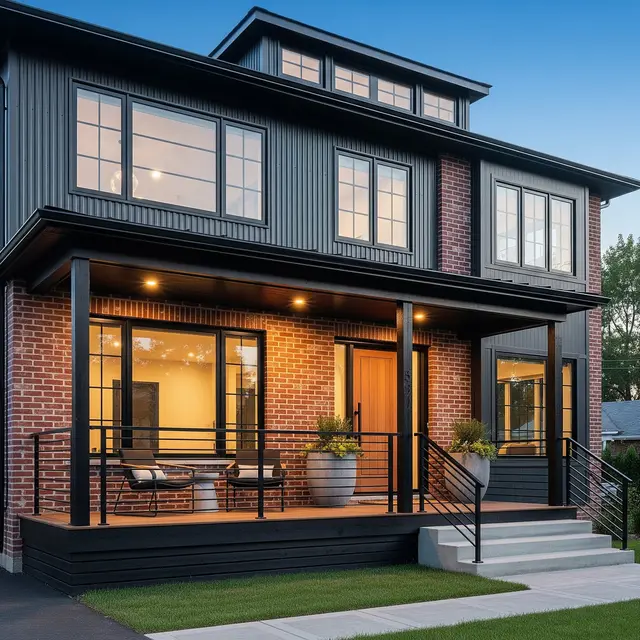 Rumah Kota Minimalis dengan Konsep Industrial Chic