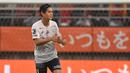 Pemain Vissel Kobe, Yoshinori Muto merayakan gol kedua timnya saat laga J1 League 2023 melawan Kashima Antlers di Kashima Soccer Stadium, Kashima, Ibaraki, Jepang, 15 April 2023. (Dok. J.League)