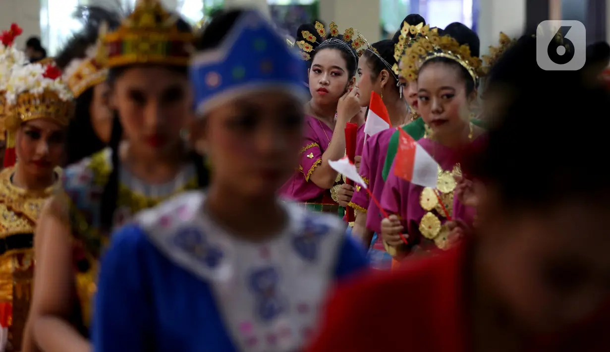 Tahun ini Belantara Budaya Indonesia menampilkan Kolosal 17 Tarian Tradisional Indonesia dengan tema Srikandi Penjaga Nusantara. (Liputan6.com/Johan Tallo)