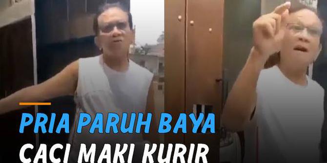 VIDEO: Viral Pria Paruh Baya Caci Maki Kurir Paket dan Tolak Patuhi Aturan COD