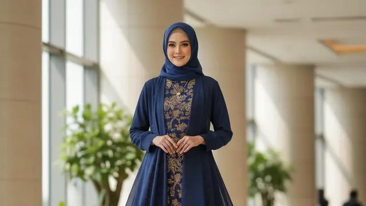 7 Model Gamis Terbaru Batik Kombinasi Sifon, Tampil Anggun dan Elegan di Setiap Acara