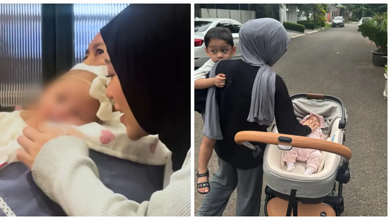6 Potret Leshia Anak Lesti Kejora Pertama Kali Keluar Rumah, Gemas di Usia Dua Bulan