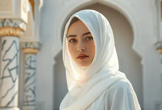 mimpi kerudung putih ©Ilustrasi dibuat Stable Diffusion