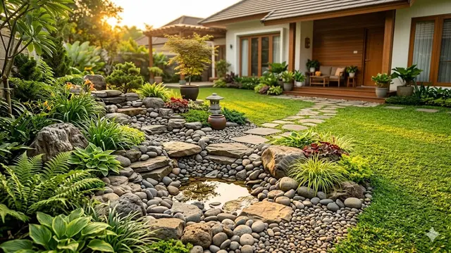 Inspirasi Taman Batu di Halaman Rumah