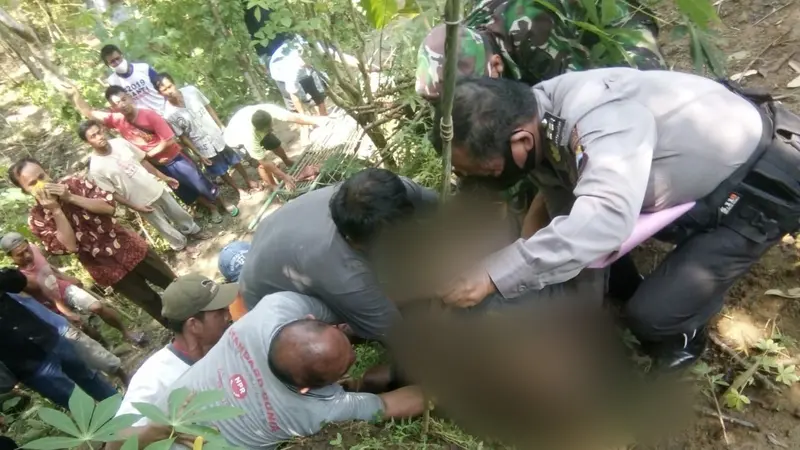 Kakek pencari rumput di tewas setelah tersengat kabel ground PLN di Kebumen. (Foto: Liputan6.com/Polres Kebumen)