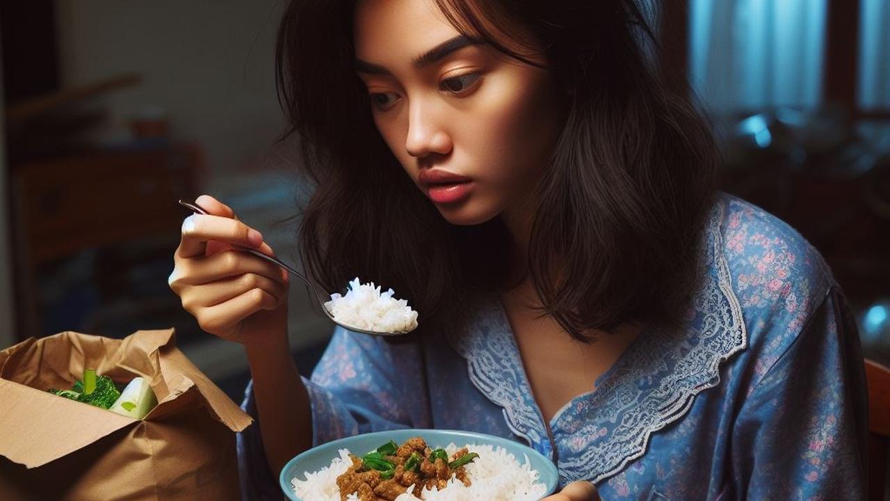 Ilustrasi Makan Terburu-buru