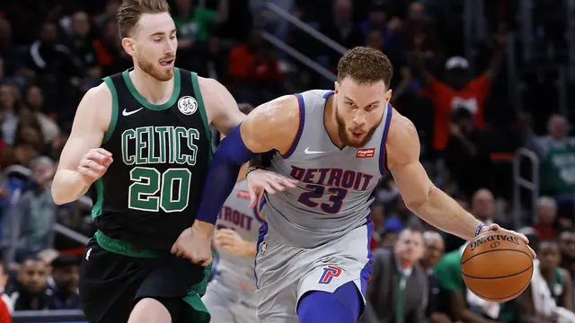 Blake Griffin menjadi bintang kemenangan Pistons atas Celtics