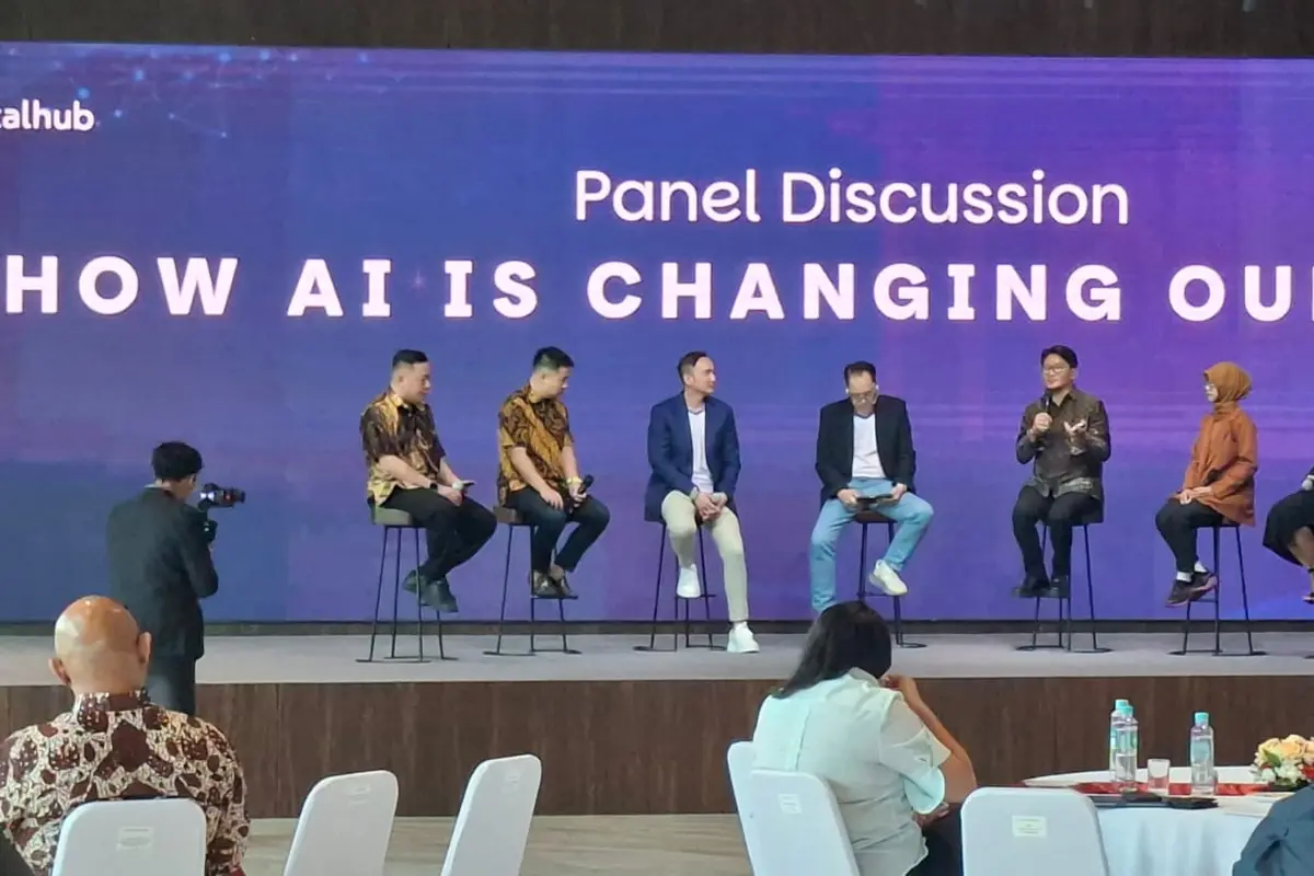 Diskusi dalam peluncuran mBrace - AI Center of Excellence di BSD City. (Liputan6.com/Pramita)