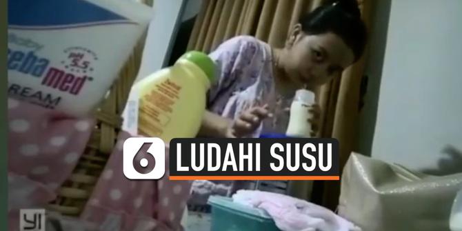 VIDEO: Menjijikkan, Kelakuan ART Ludahi Susu Anak Majikan