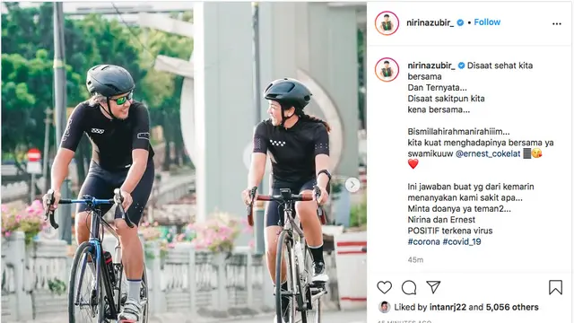 Nirina Zubir mengumumkan positif Covid-19
