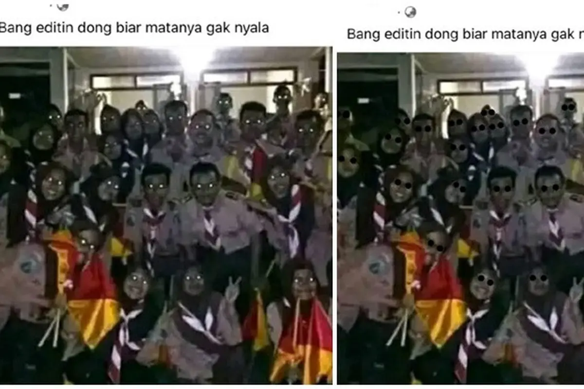 Minta Fotonya Diedit Agar Matanya Tidak Nyala, 6 Hasilnya Bikin Ngakak