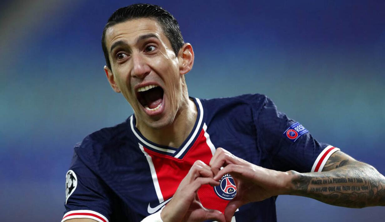 Angel Di Maria - Penyerang PSG ini merupakan rekan satu tim Lionel Messi di timnas Argentina. Kerja sama apik keduanya sukses mengantarkan Tim Tango meraih trofi Copa America 2021. (Foto: AP/Michael Sohn)