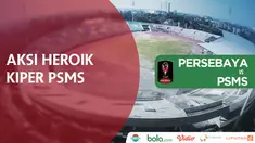 Kiper PSMS Medan, Abdul Rohim tampil gemilang saat membawa timnya menaklukkan Persebaya Surabaya.