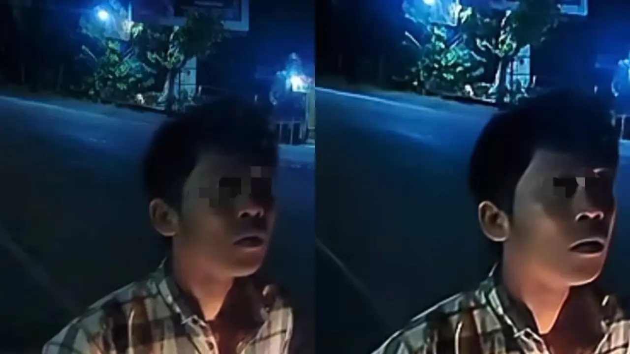 Tangkapan layar rekaman video viral aksi premanisme di Jalan Lintas Sumatera, Kecamatan Terbanggi Besar, Lampung Tengah, Provinsi Lampung.