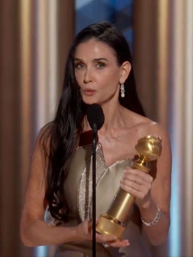 Demi Moore. (Foto: Dok. Twitter @goldenglobes)