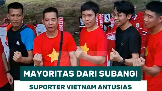 Mayoritas dari Subang! Suporter Vietnam antusias sambut laga di Stadion Pakansari