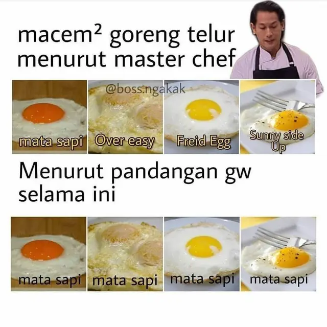 6 Potret Perbedaan Masakan Chef dan Orang Biasa Ini Bikin Tepuk Jidat