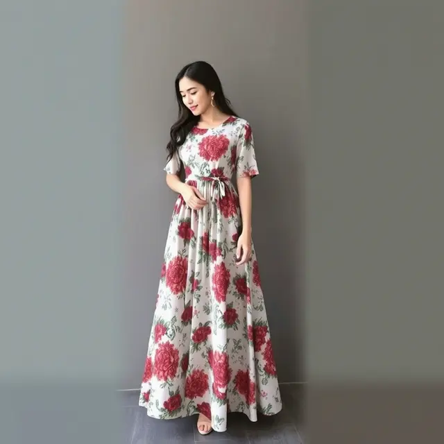 maxi dress (ilustrasi by qwen.ai)