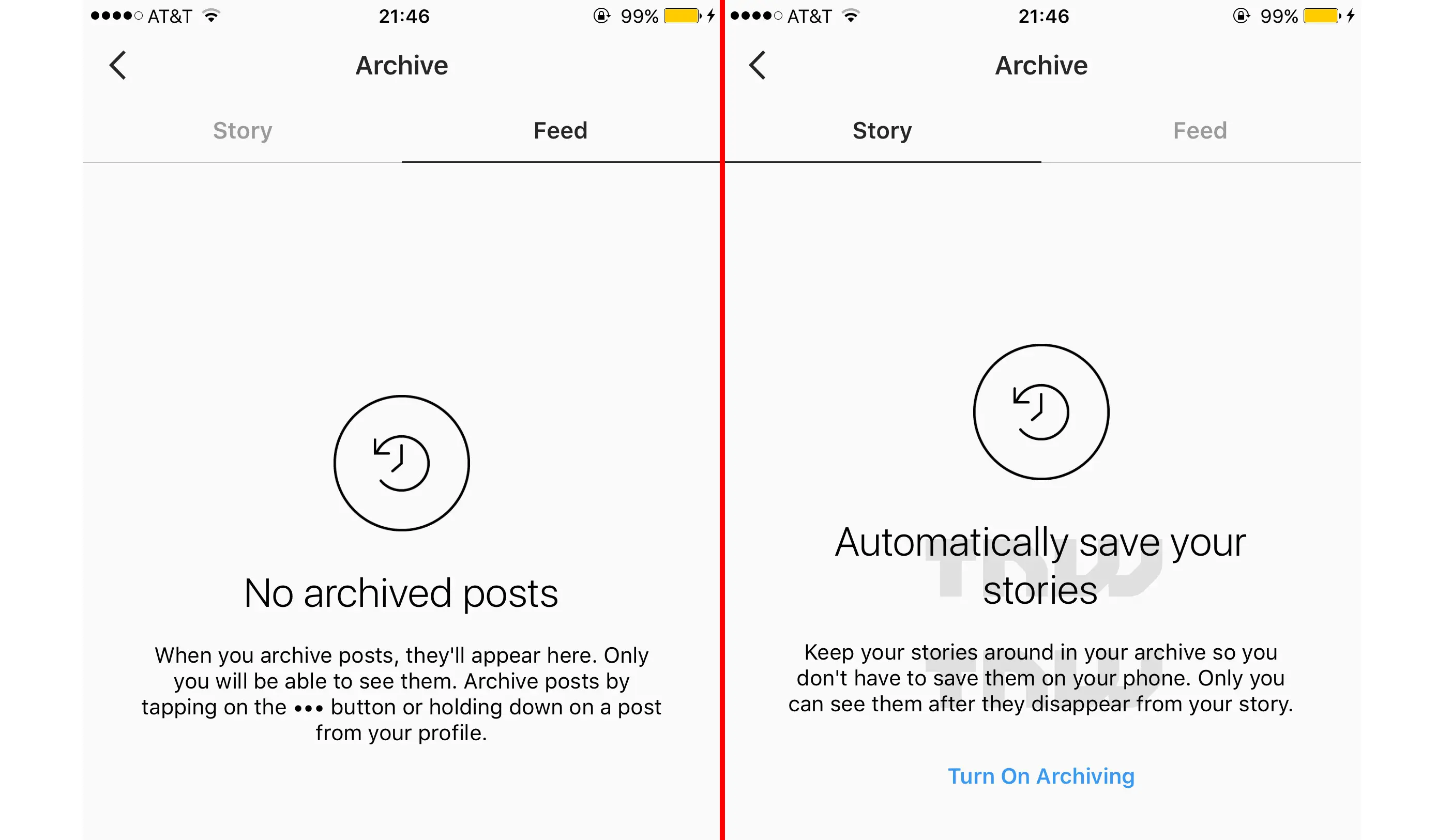 	Fitur Archive untuk menyimpan arsip pada Instagram Stories (Sumber: The Next Web)