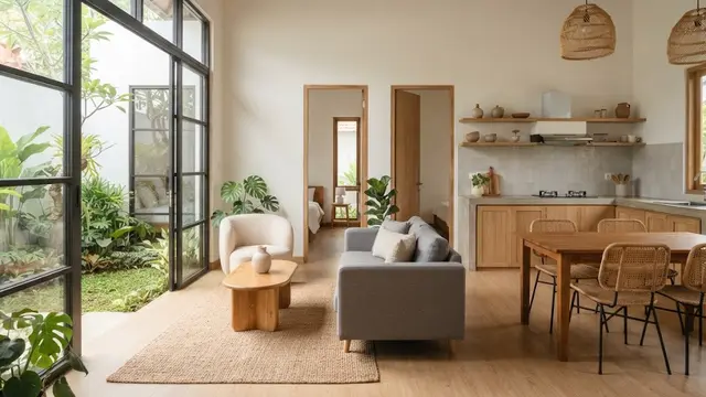 Desain Rumah dengan Ruang Keluarga di Tengah sebagai Pusat Aktivitas