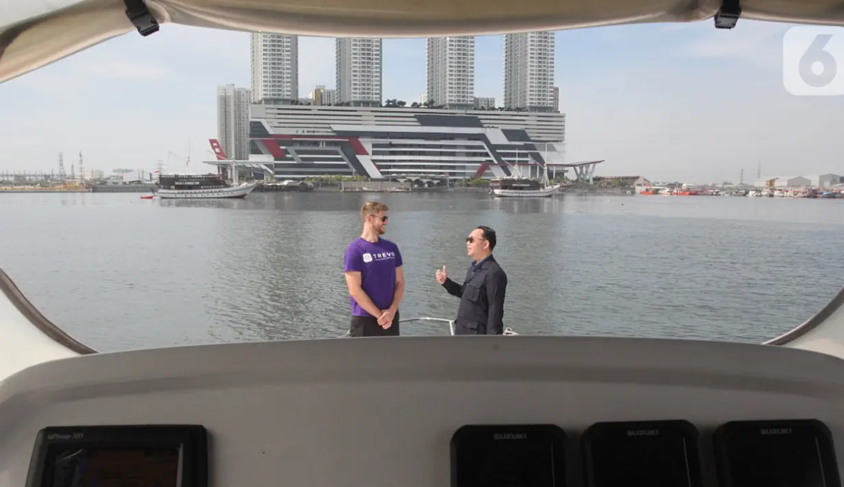 Kerjasama TREVO dan HASS Tours di masa pandemi Covid-19 menjadi opsi bagi wisatawan yang ingin berlayar menggunakan kapal Yacht dari Marina Batavia atau Pantai Mutiara menuju objek wisata Kepulauan Seribu dengan kapasitas 10-25 penumpang. (Liputan6.com/HO/Ori)