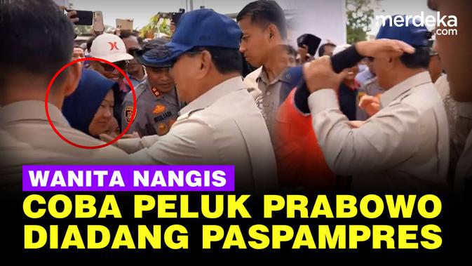 Wanita Nangis Coba Peluk Prabowo di Aceh Tamiang, Paspampres Sigap Mengadang