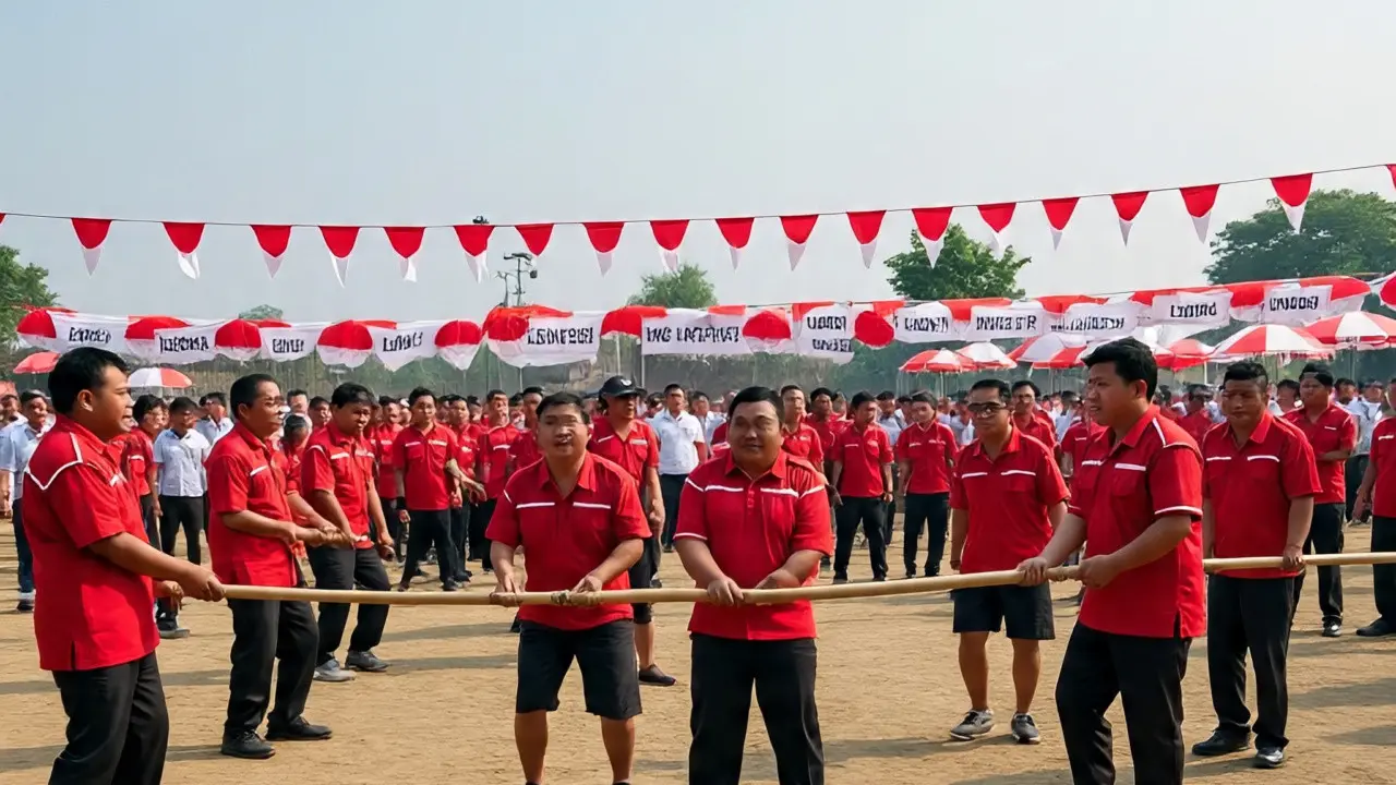 Lomba Antar Dua Kelompok Desa dalam Peringatan 17 Agustus