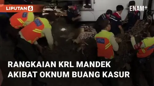 VIDEO: Viral Rangkaian KRL Mandek Akibat Oknum Warga Buang Kasur Sembarangan