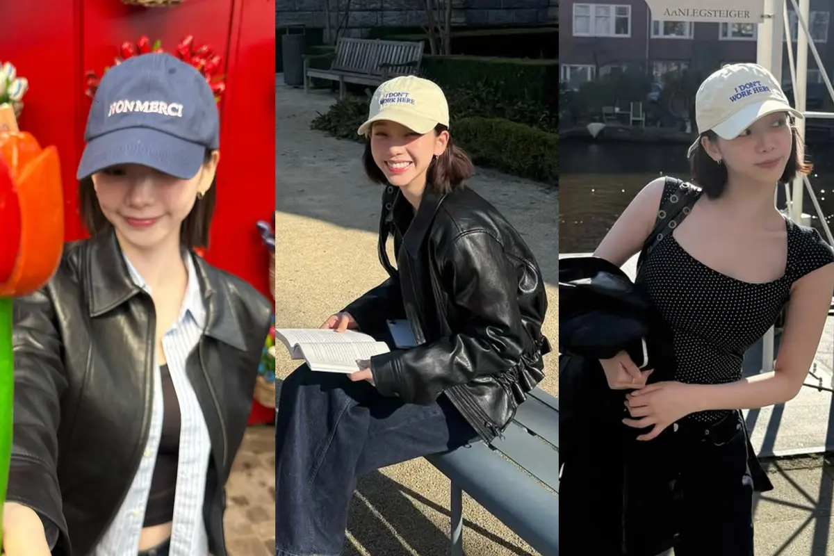 6 Gaya Boyish Karina aespa Padu Padan Busana dengan Jaket Kulit