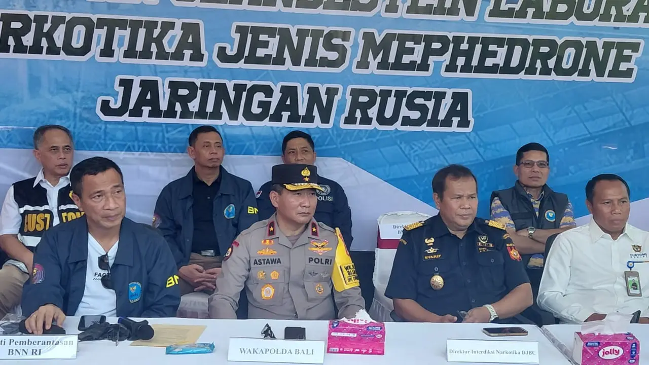 Kepala BNN RI Komjen Pol. Suyudi Ario Seto rilis kasus laboratorium narkoba di Bali
