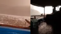 Pekik Takbir Menggema saat Kapal Nelayan Dihujani Batu Anak Krakatau