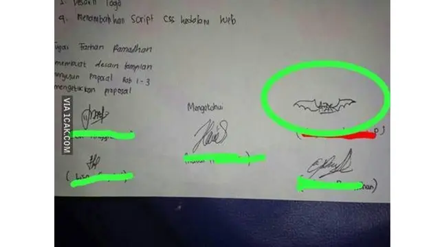 6 Tanda Tangan Bentuk Binatang Ini Nyeleneh Banget