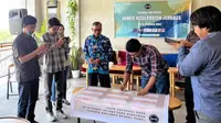 Para ketua Organisasi Konstituen Dewan Pers yaitu AJI, PWI, IJTI, AMSI dan lembaga lainnya menandatangani komitmen bersama menjamin keselamatan jurnalis di NTB